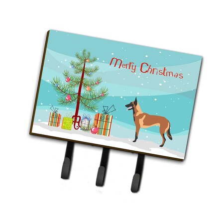 Carolines Treasures Malinois Belgian Shepherd Christmas Leash or Key Holder BB8494TH68